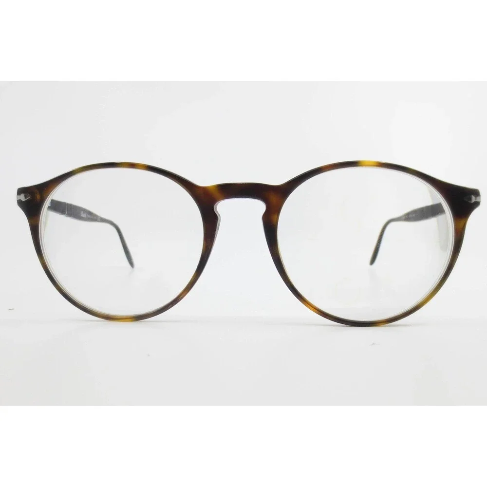 Persol 3092-V 9015 Havana Tortoise Round Eyeglasses Frames 50-19-145 Italy
